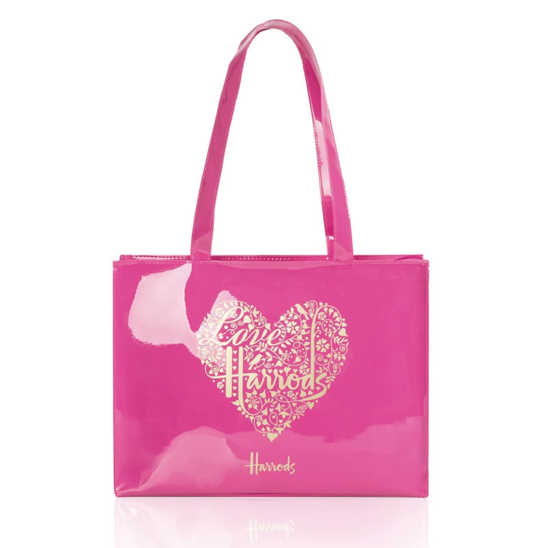Horizontal Edition PVC Reusable Shopping Bag Eco-friendly London Lady Shopper Bag Large Capacity Waterproof Handbag Shoulder Bag