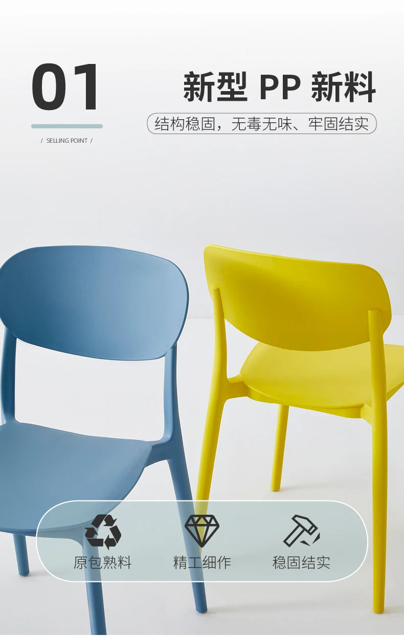 Bequeme Esszimmerstühle Europäischer Kunststoff Küche Moderne nordische Esszimmerstühle Ultraleicht Trendy Chaises Salle Manger Möbel