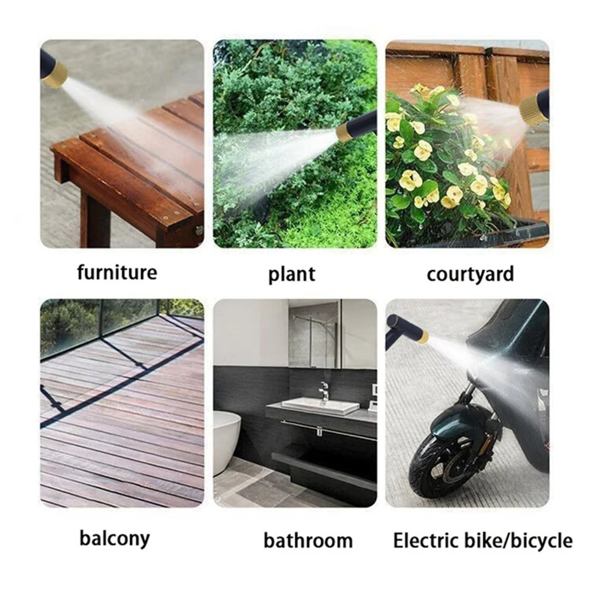 Best Selling Flexible Garden Hose Adjustable High Pressure Car Wash Water Gun Double Latex Durable Irrigation Watering Pipe