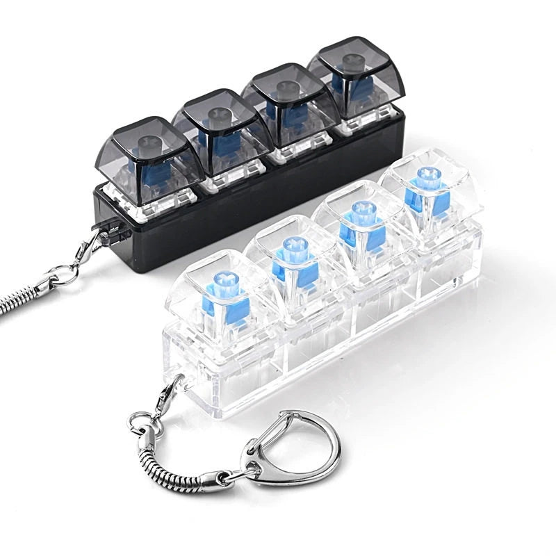 Porte-clés Clavier LED Jouets Fidget Crystal Clicker Jouet Sensoriel pour Soulagement du Stress Porte-clés Clavier Cadeau de Fête d'Anniversaire pour Enfants