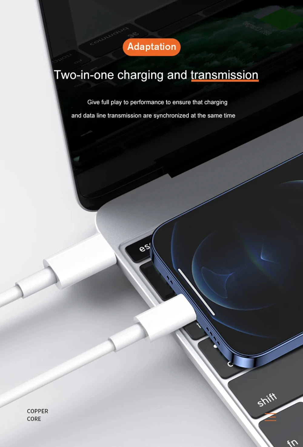 Câble de charge rapide 20W PD USB vers Lightning USB C vers Lightning pour Apple iPhone 14 13 12 11 Pro Max X XR Plus iPad Ligne de synchronisation de données