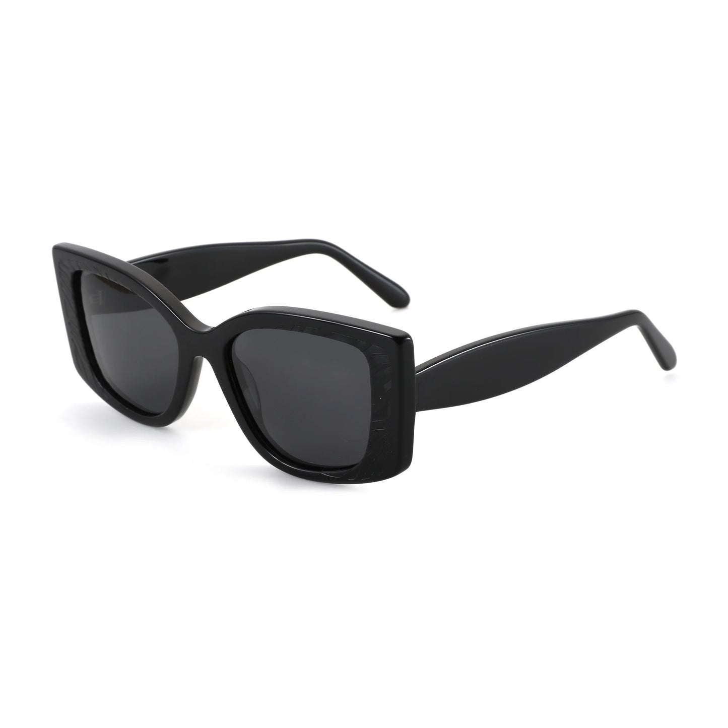 ZENOTTIC Trendige quadratische Acetat-Sonnenbrillen für Damen UV400 Myopie Optische Sonnenbrille Polarisierte Gleitsicht-Sonnenbrillen