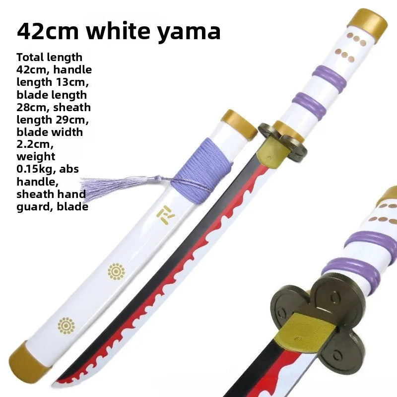 42cm/16.53in Anime Zoro Katana Swords Model Samurai Props Cosplay Peripherals Wooden With Sheath Collectible Ornaments Boys Toys