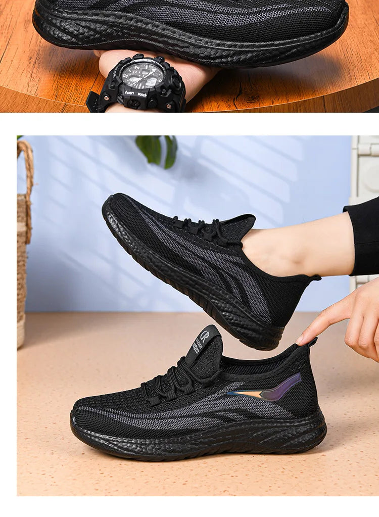 Frühling und Herbst Neue Sportschuhe Herren Geruchshemmend Atmungsaktiv Arbeit Nicht Müde Füße Weich Besohlte Sport- und Freizeitschuhe Kokosschuhe