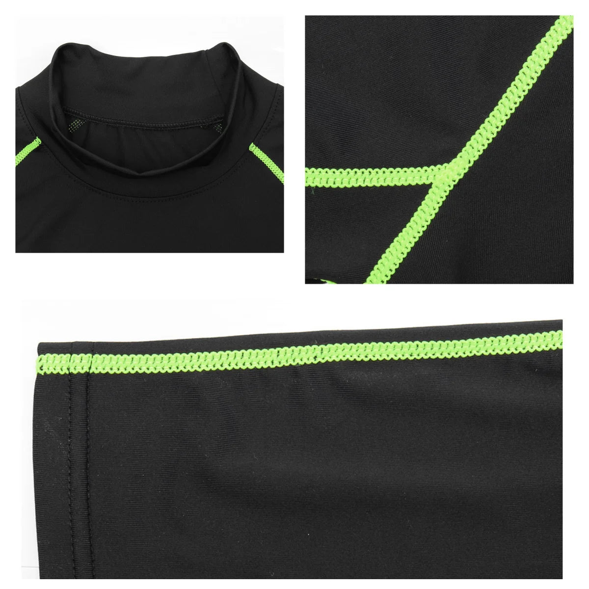 Sport T-Shirt Herren Kompressions Laufshirt Elastisches Langarm Fitness Sport-Top Gym Workout Unterhemd Sportbekleidung