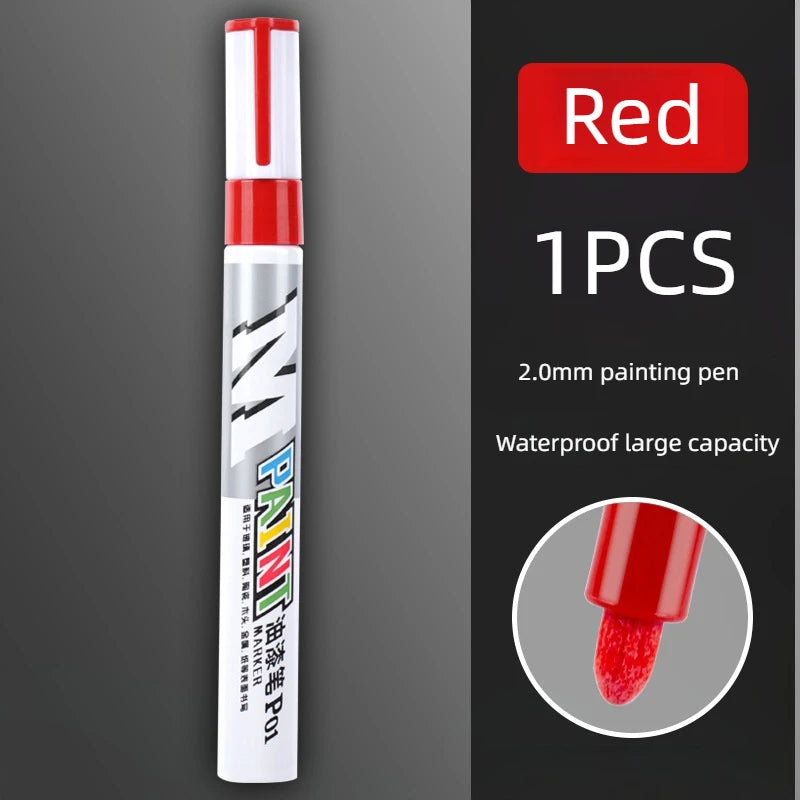 Stylo de retouche pour rayures de voiture, marqueur de peinture étanche, entretien des pneus de voiture, automobile, noir, blanc, rouge, argent