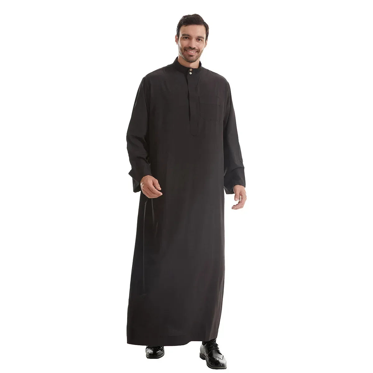 Muslimische Männer Jubba Thobe Langes Gewand Saudi-Islamisch Muslimische Kleidung Abaya Kaftan Islam Dubai Arabisches Kleid Eid Djellaba Dishdasha