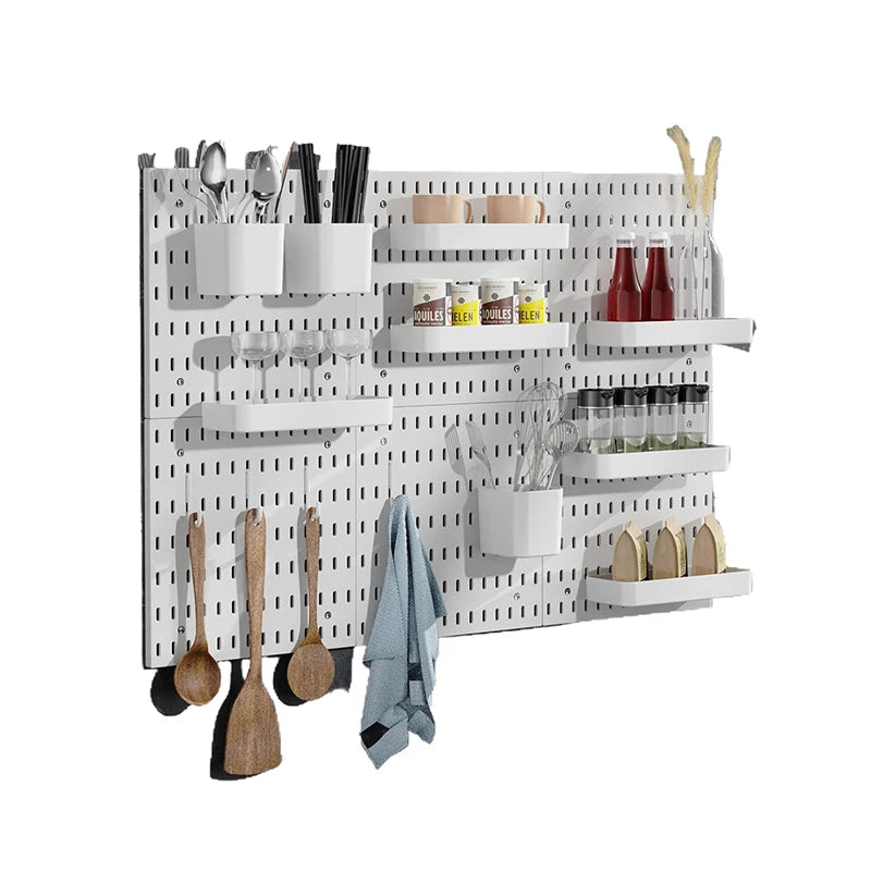 Wall Shelf Pegboard Display DIY Pegboard Kit Hole Board For Wall Panels Home Decor Hanging Shelf Decoration