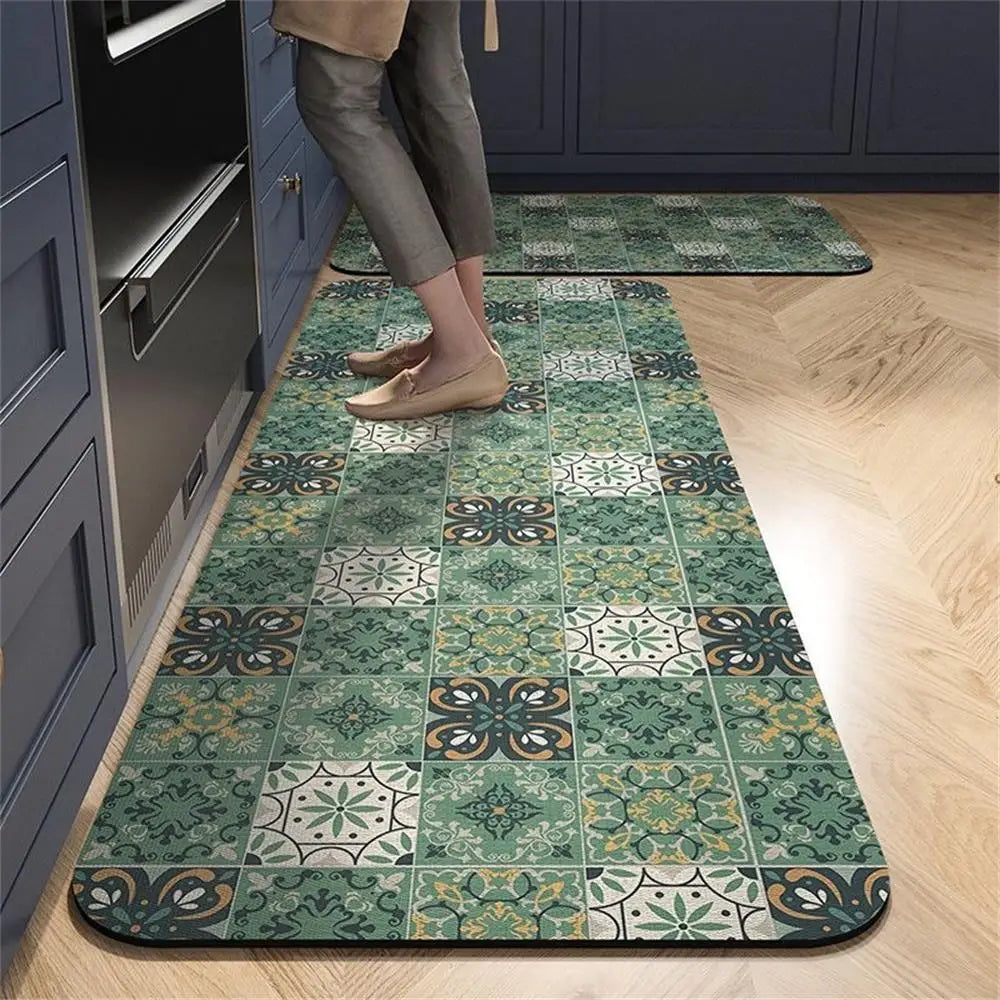 1 TAPIS de sol de cuisine imperméable, antidérapant, anti-saleté Tapis de pied Tapis de sol domestique Tapis long en velours cristal Tapis de porte 바닥 깔개