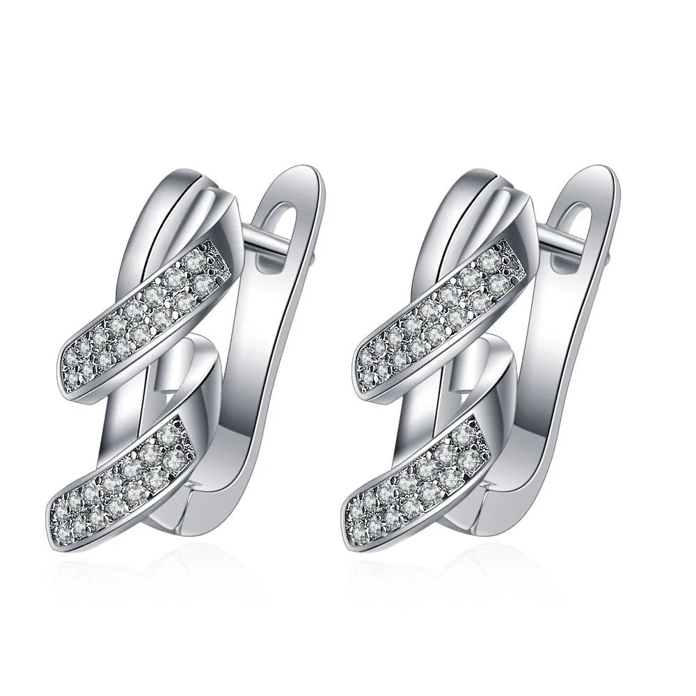Ohrringe aus 925er Sterlingsilber, Schmuck, hochwertige Retro-Ohrringe mit einfachem Muster, lila-weiße Zirkon-Ohrringe, Bestseller