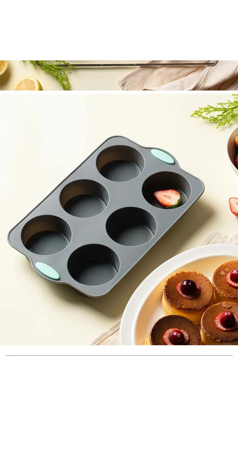 Silicone Cake Mold Pan 6/12 Cup Baking Tray Non-Stick Muffin Mold Cupcake Baking for Cakes Biscuit DIY Cake Kitchen Accessories