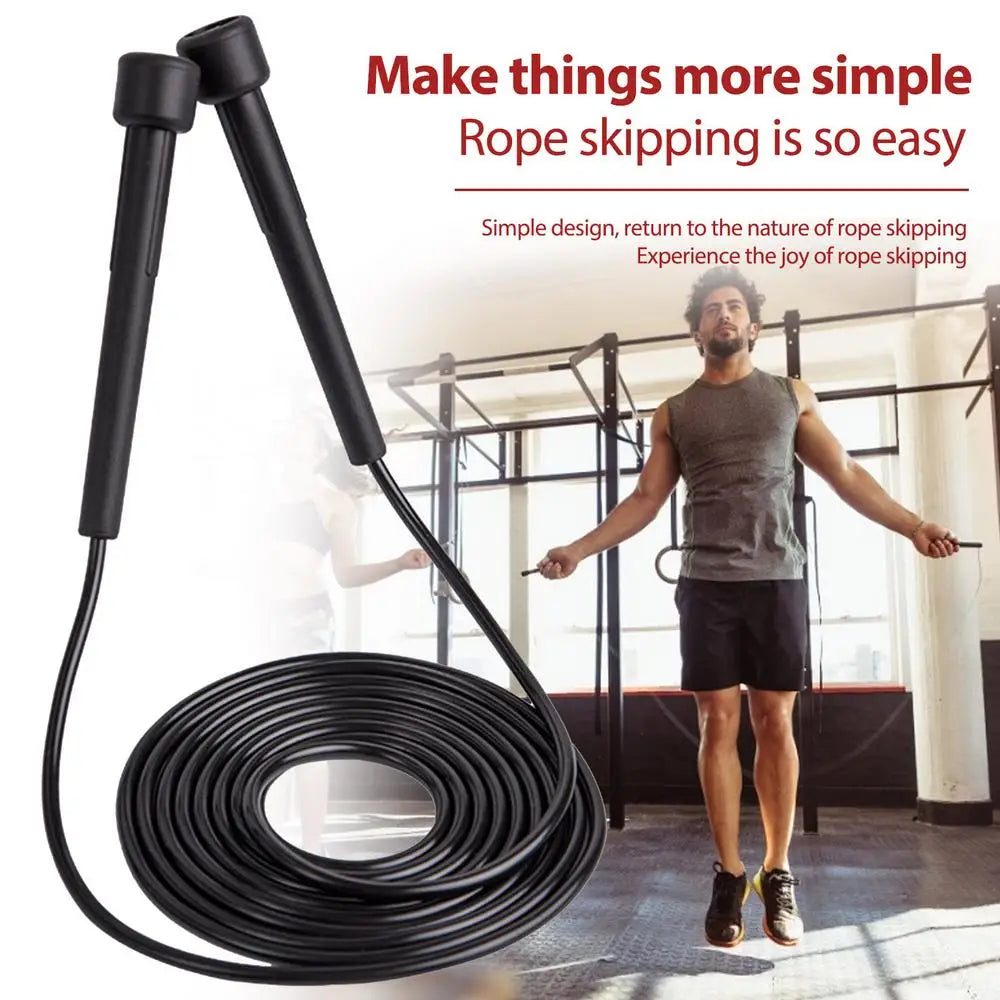 1 Corde à sauter rapide 2,8 m professionnelle pour enfants et adultes, en PVC, réglable, équipement de fitness, entraînement de boxe musculaire