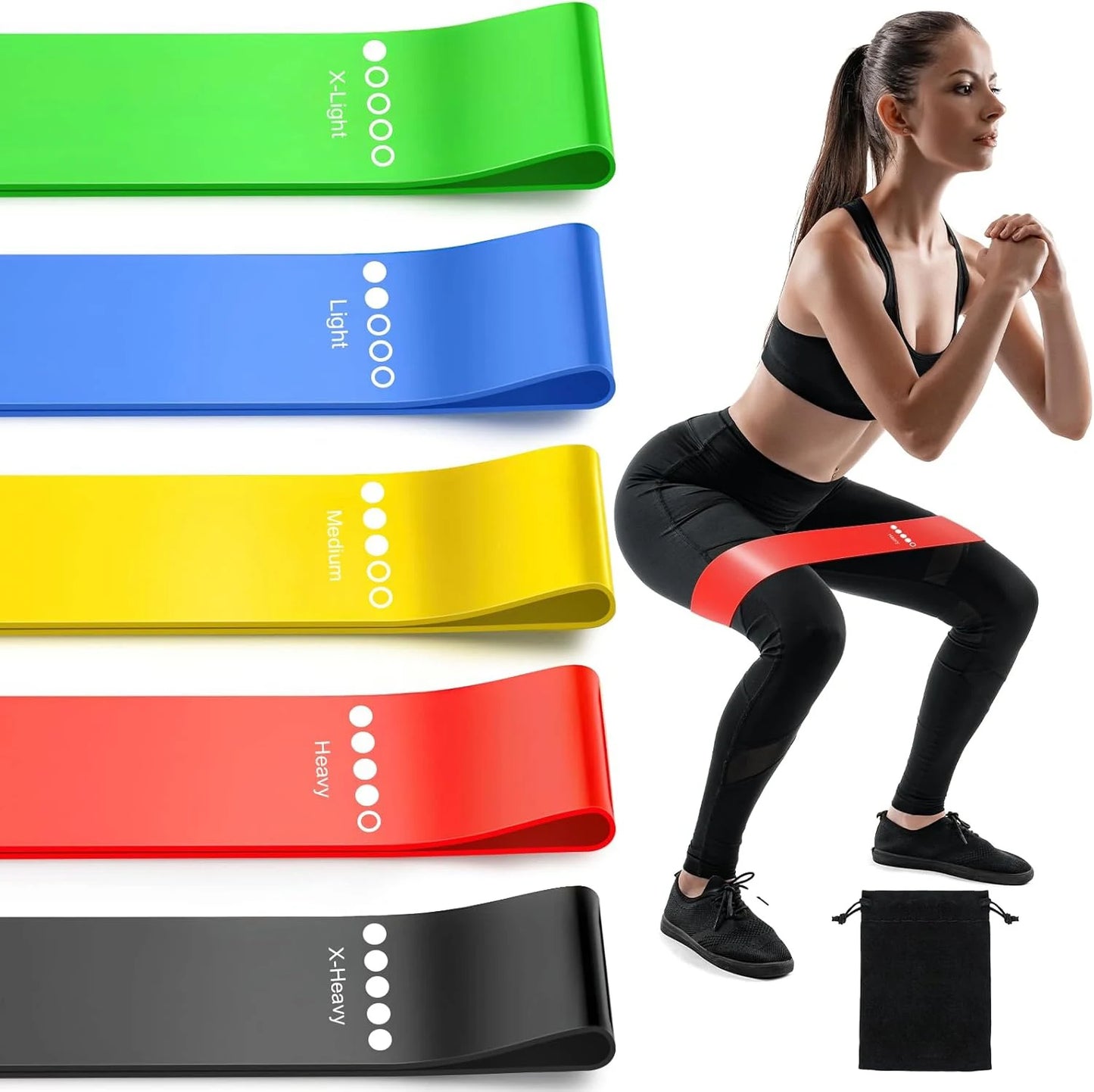 TPE-Widerstandsbänder Fitness Set Gummischlaufen Widerstandsbänder Krafttraining Workout Expander Yoga Gym-Ausrüstung Elastisches Gummiband