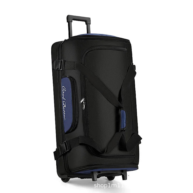 Valise à roulettes COLENARA en tissu Oxford Sac trolley 34 pouces Essentiels de voyage en famille Sac de rangement multifonctionnel Valise pour homme