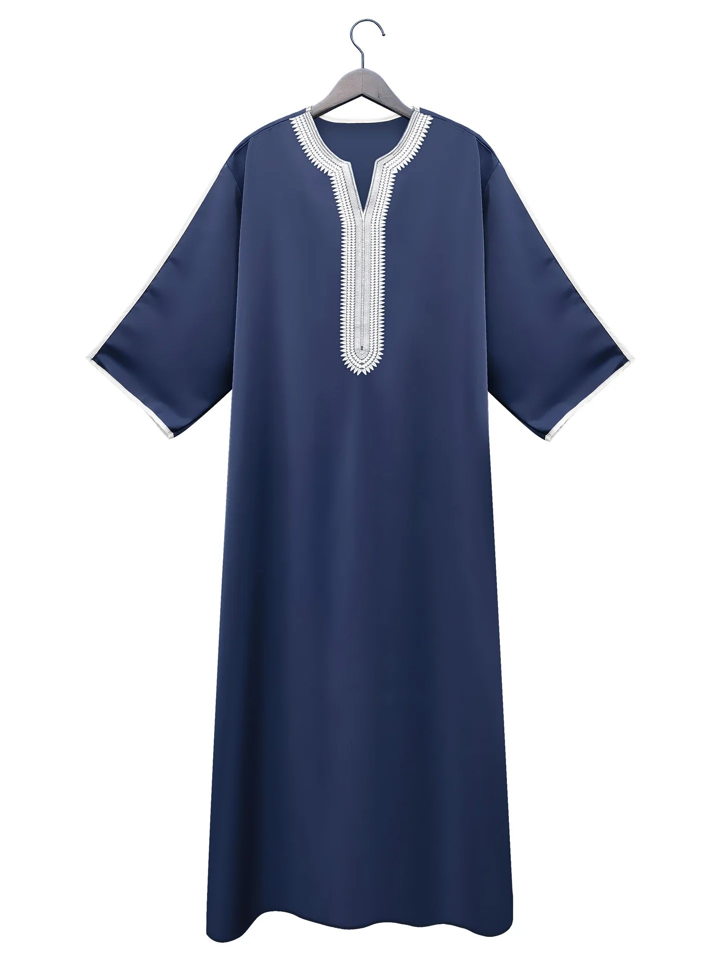 Nouvelle Abaya Musulmane Homme 2026 Robe Islamique Saoudienne Caftan Longue Robe Homme Marocain Thobe Jubba Uni Décontracté Brodé Caftan