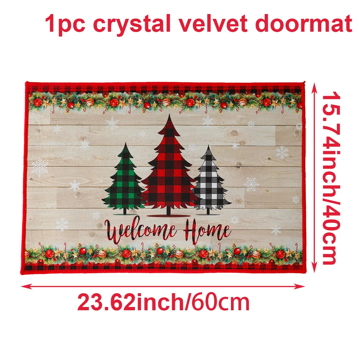 Weihnachts-Fußmatte Weihnachtsmann Outdoor-Teppich Frohe Weihnachten Dekorationen für Zuhause 2025 Navidad Weihnachtsornament Neujahr 2026