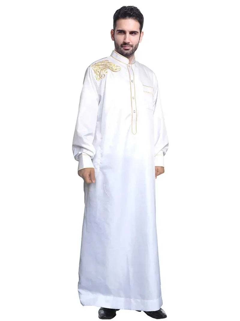 Eid Ramadan Arab Robe Men Saudi Caftan Jubba Thobe Kaftan Middle East Islam Clothes Muslim Abaya Dubai Dress Djellaba Dishdasha