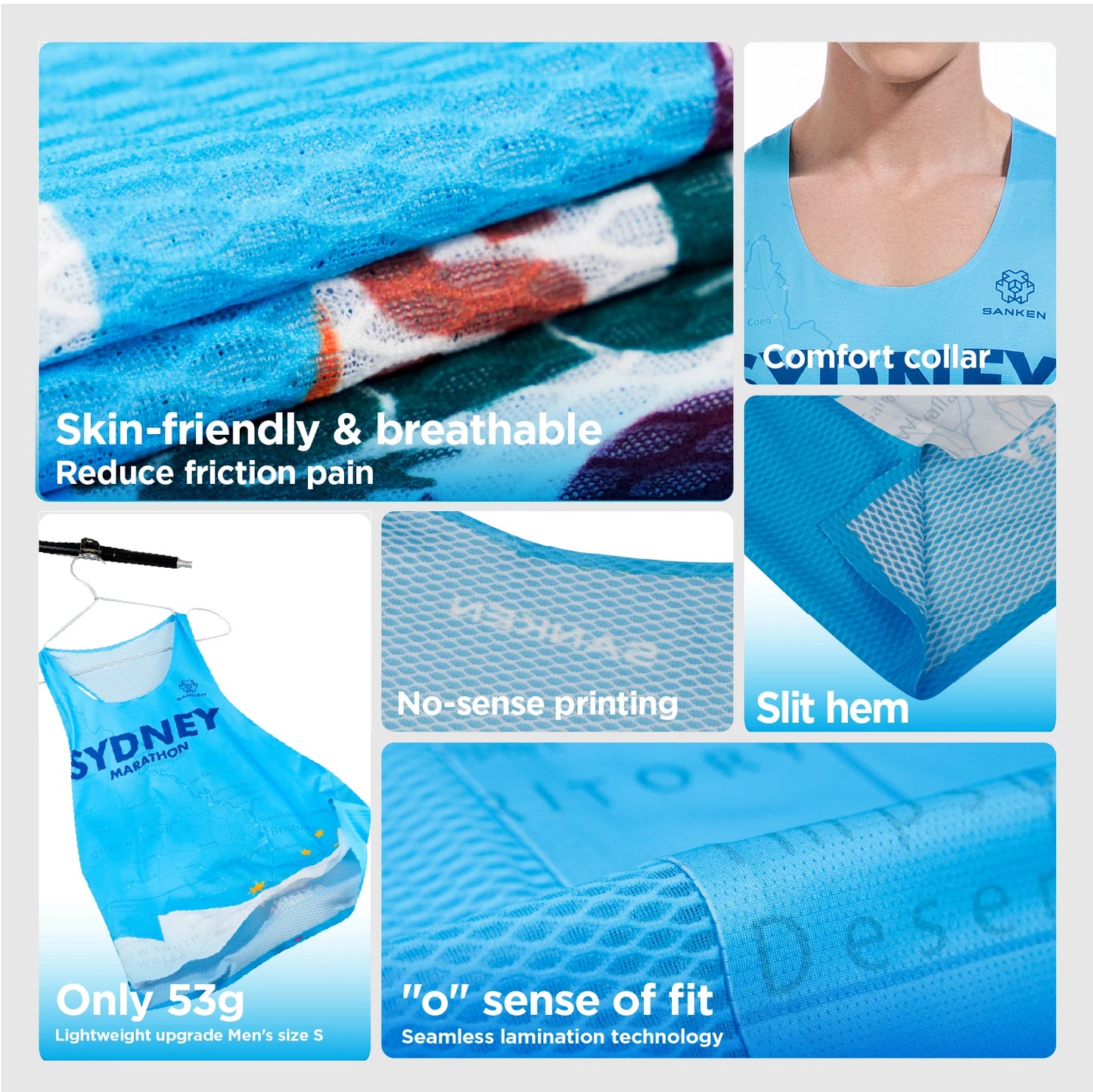 Débardeur de marathon sans coutures léger pour homme - T-shirt de sport sans manches à séchage rapide pour la course à pied
