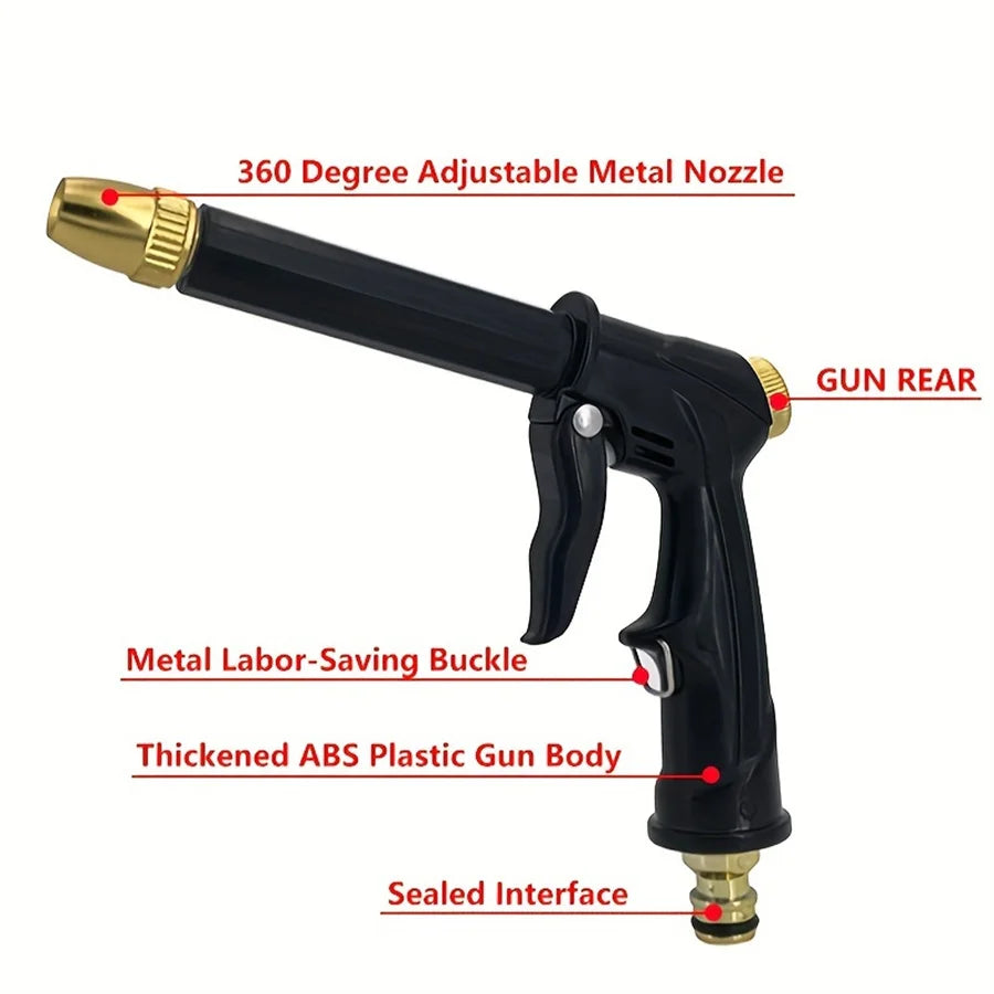 Nouveau Tuyau d'arrosage magique extensible haute pression avec pistolet pulvérisateur pour lavage de voiture, outil d'irrigation et d'arrosage extérieur