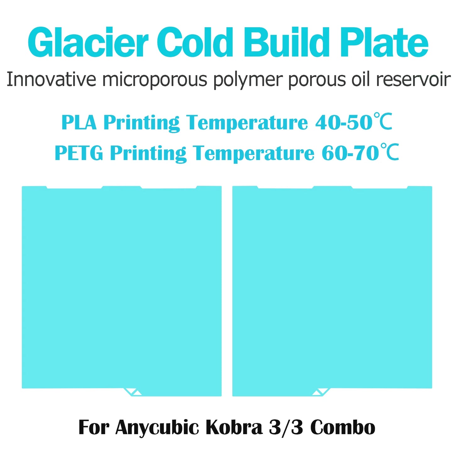 Für Anycubic Kobra 3 Combo Bauplatte 256x268 Federstahlplatte für Anycubic Kobra 3 V3 Combo/ Kobra 3 V2 Glacier Kühlplatte