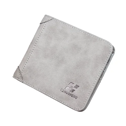 Neue Herren-Brieftasche Kurz Gefrostetes Leder Portemonnaie Retro Zweifach Faltbares Vertikales Portemonnaie Jugend Koreanisches Multi-Karten Portemonnaie 2022 Luxus Portemonnaie