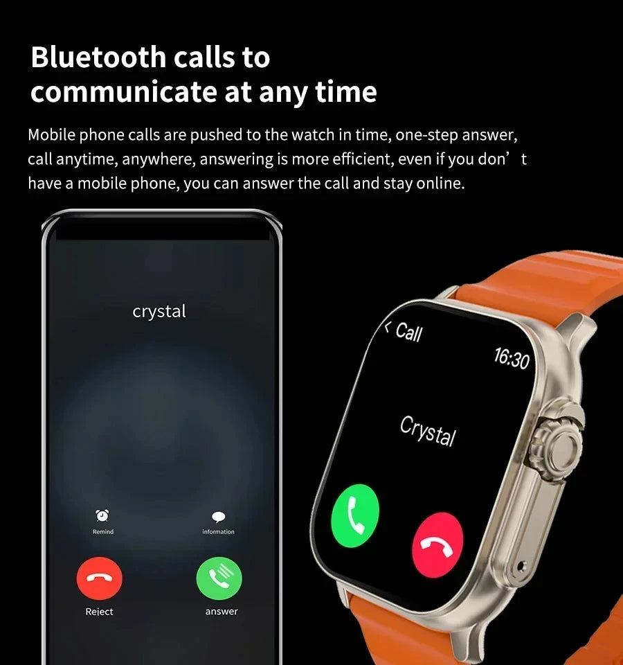 Montre intelligente LAXASFIT Bluetooth Talk Montre intelligente avec alerte de message Moniteur de fréquence cardiaque Montre de sport pour hommes et femmes Android IOS