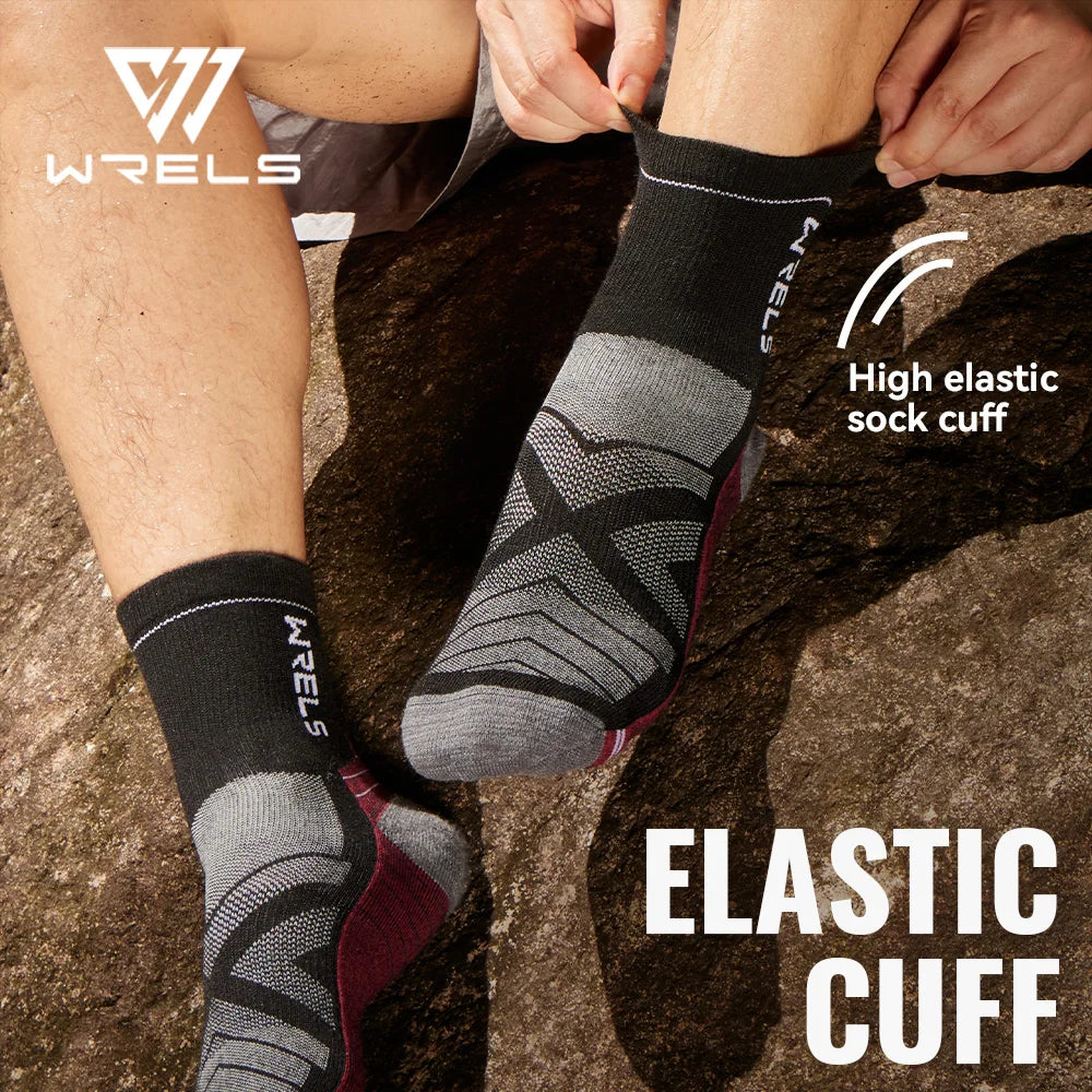 WRELS 1/2/3 Paare Merinowolle Socken Thermische Warme Winter Hohe Elastische Dicke Wandersocken Feuchtigkeitsaufnahme Wollsport Socken