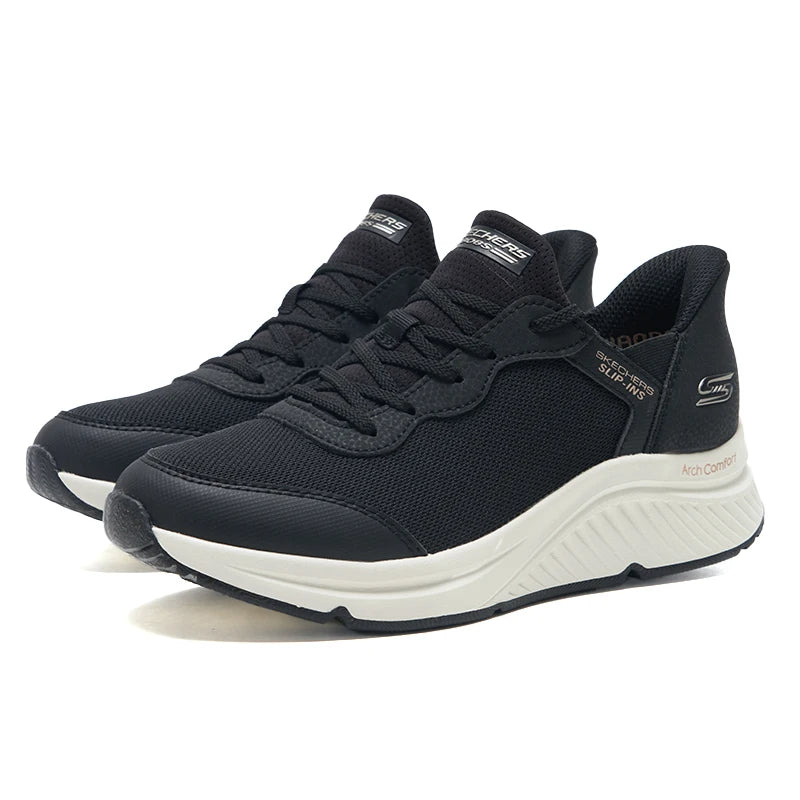 Skechers Femme Chaussures Baskets de Course Tendance Extérieur Légères Résistantes à l'Usure Chaussures Basses Décontractées 117627-BLK