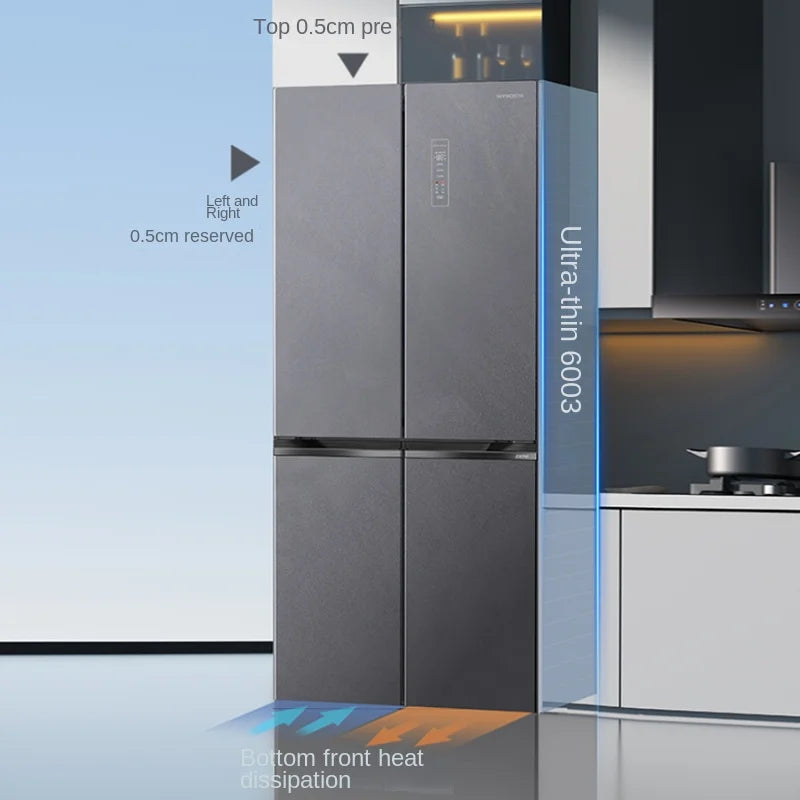 Factory OEM Commercial 4-Door Refrigerator with Bottom Freezer - Bulk Supply for Business & Home Use
