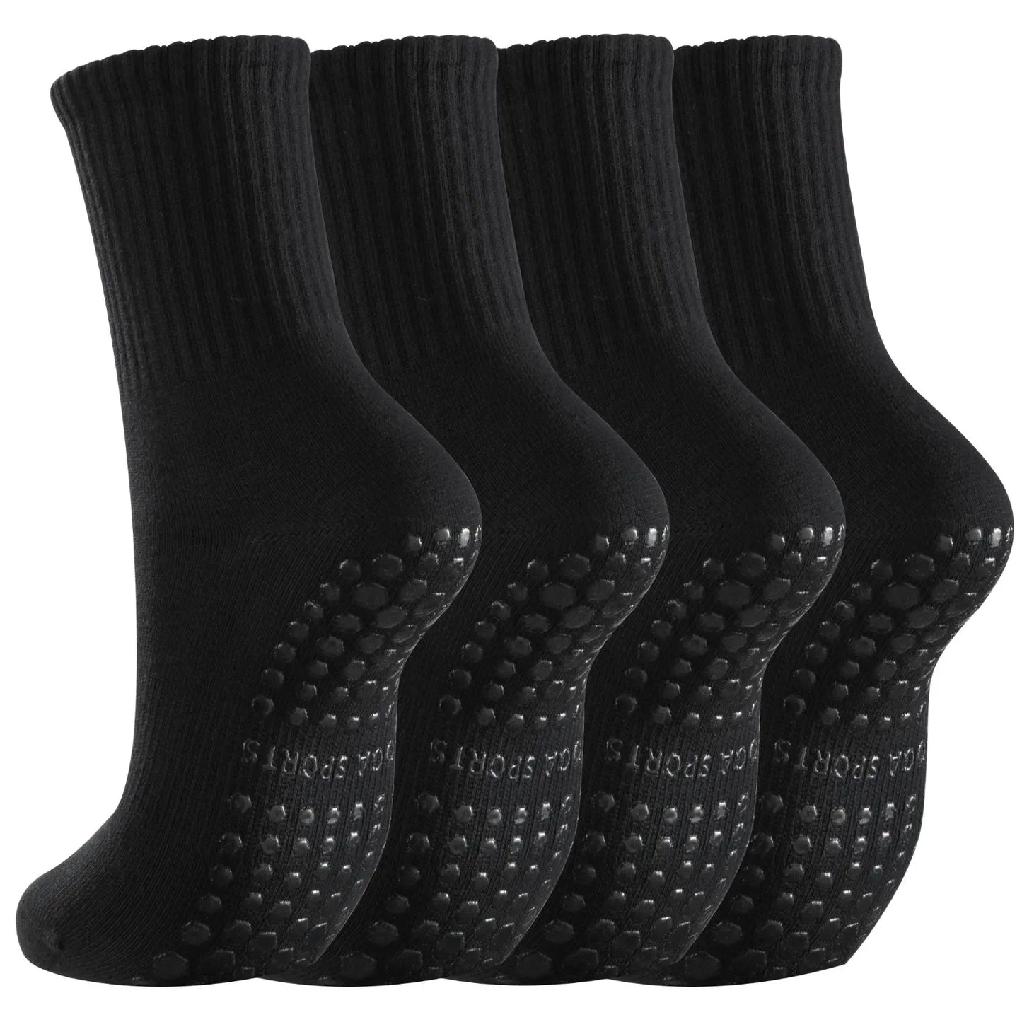 RMSWEETYIL 2 Paar Pilates Yoga Socken mit Noppen für Damen, rutschfeste Griffsocken für Tanz, Ballett, rutschfeste Übungs-Klebesocken für Damen