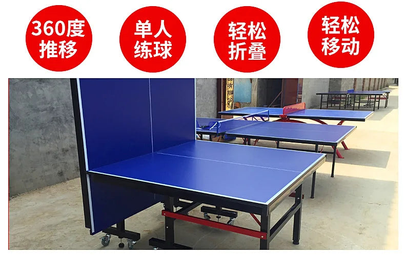 12mm  Anti-Corrosion Table Tennis Table Indoor  Foldable Indoor Ping Pong Table