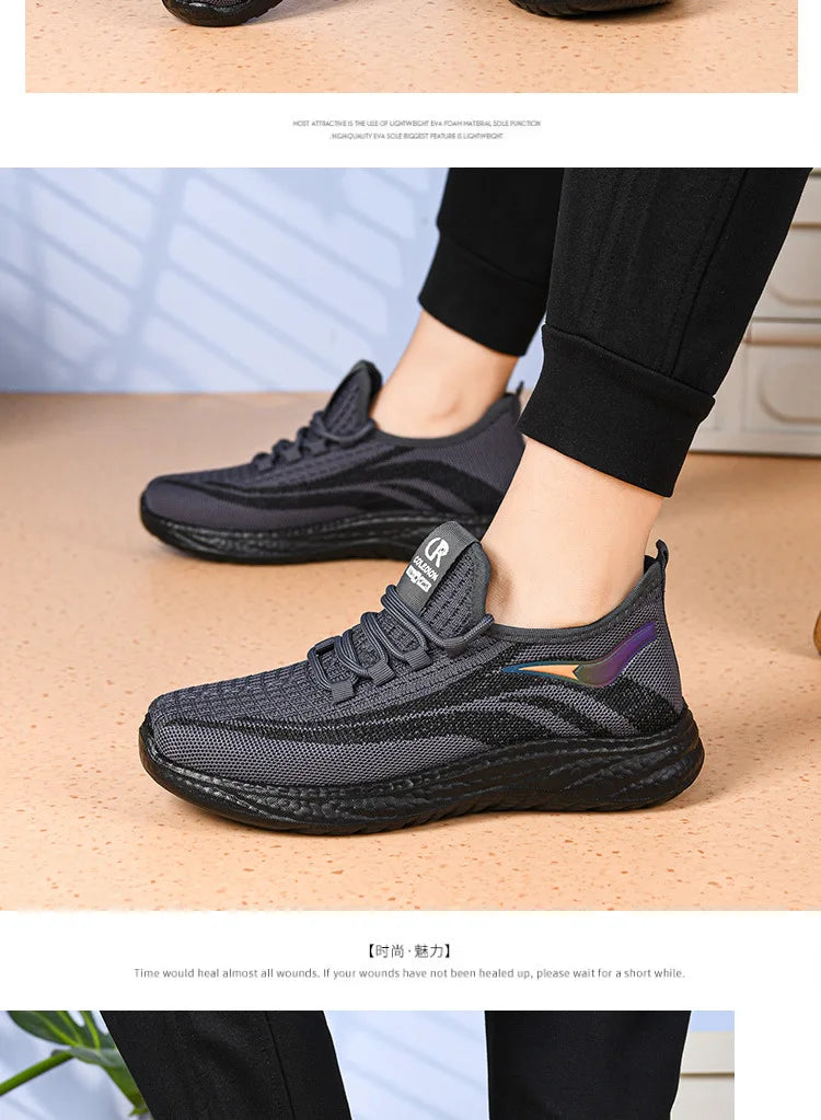 Frühling und Herbst Neue Sportschuhe Herren Geruchshemmend Atmungsaktiv Arbeit Nicht Müde Füße Weich Besohlte Sport- und Freizeitschuhe Kokosschuhe