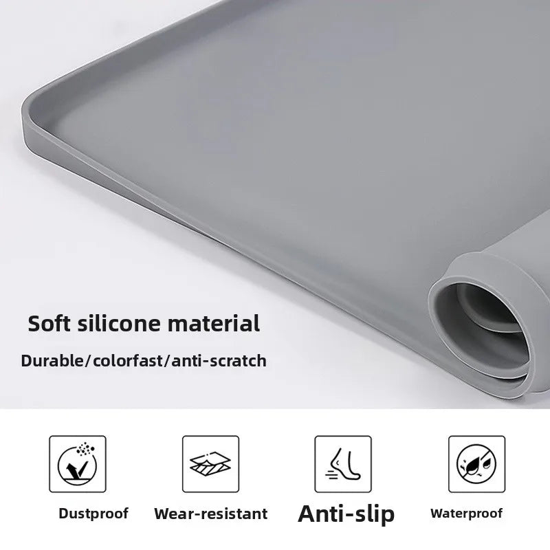 Silikon-Waschmaschinenmatte, Aufbewahrungsmatte, multifunktionale staubdichte und wasserdichte Waschmaschine, Trocknerschutz oben