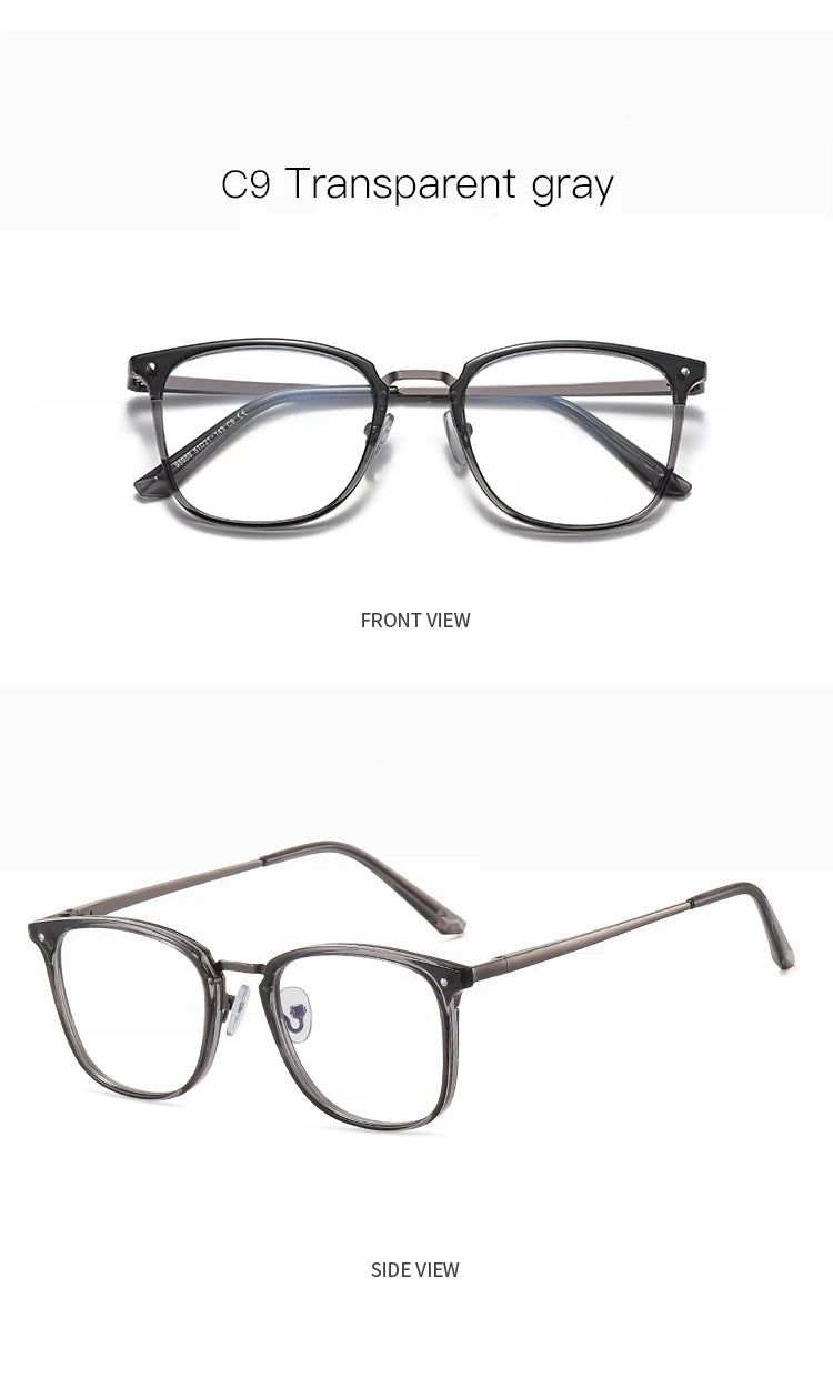 JMISUS Fashion Square Progressive Gleitsichtbrille Herren Damen Photochrome Optische Brille Mehrstärken-Gläser zum Lesen und für den Computer