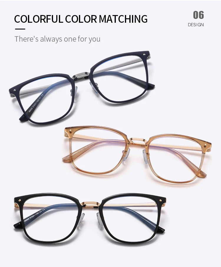 JMISUS Fashion Square Progressive Gleitsichtbrille Herren Damen Photochrome Optische Brille Mehrstärken-Gläser zum Lesen und für den Computer