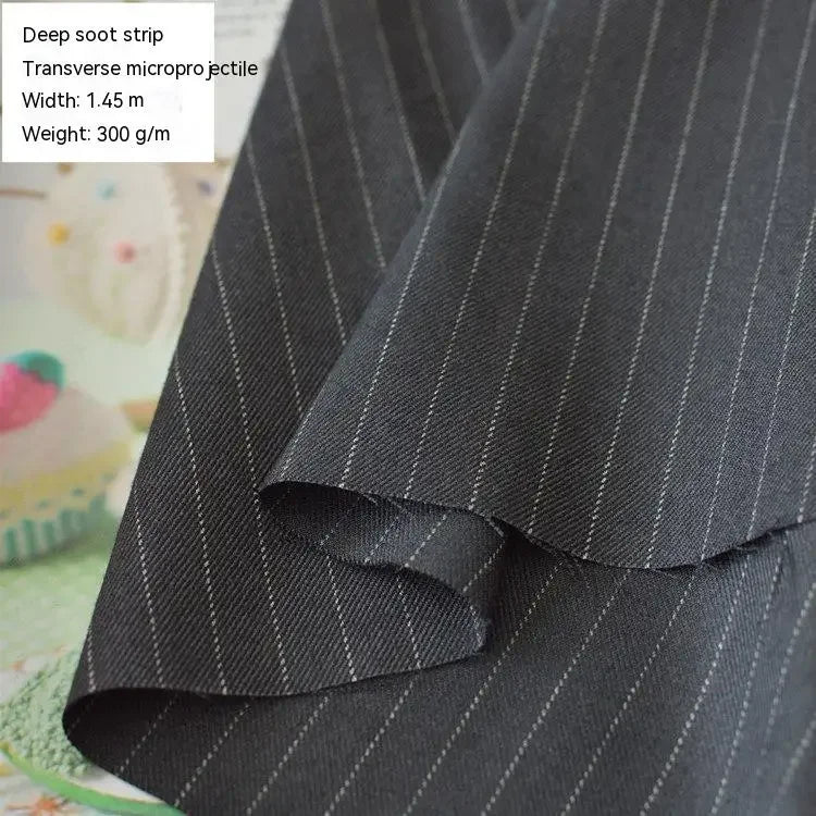 Micro-elastischer Anti-Falten-Anzug, gestreifter Stoff, Frühling, Herbst, Hose, Weste, Rock, Mode zum Nähen, Design, Großhandel, Stoff