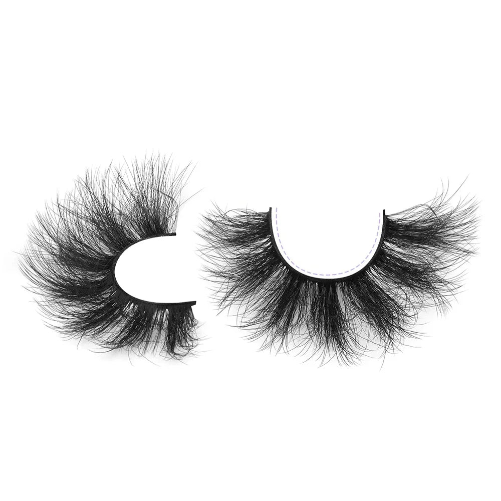 Lot de 7 paires de faux cils en vison artificiel, épais, volumineux, effet œil de chat dramatique, longues bandes, aspect vaporeux
