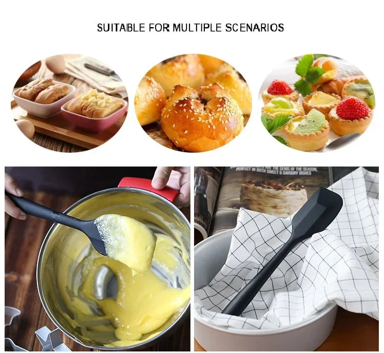 Lot de 6 spatules en silicone, de qualité alimentaire, antiadhésives, résistantes à la chaleur, pour cuisiner, pâtisser et mélanger