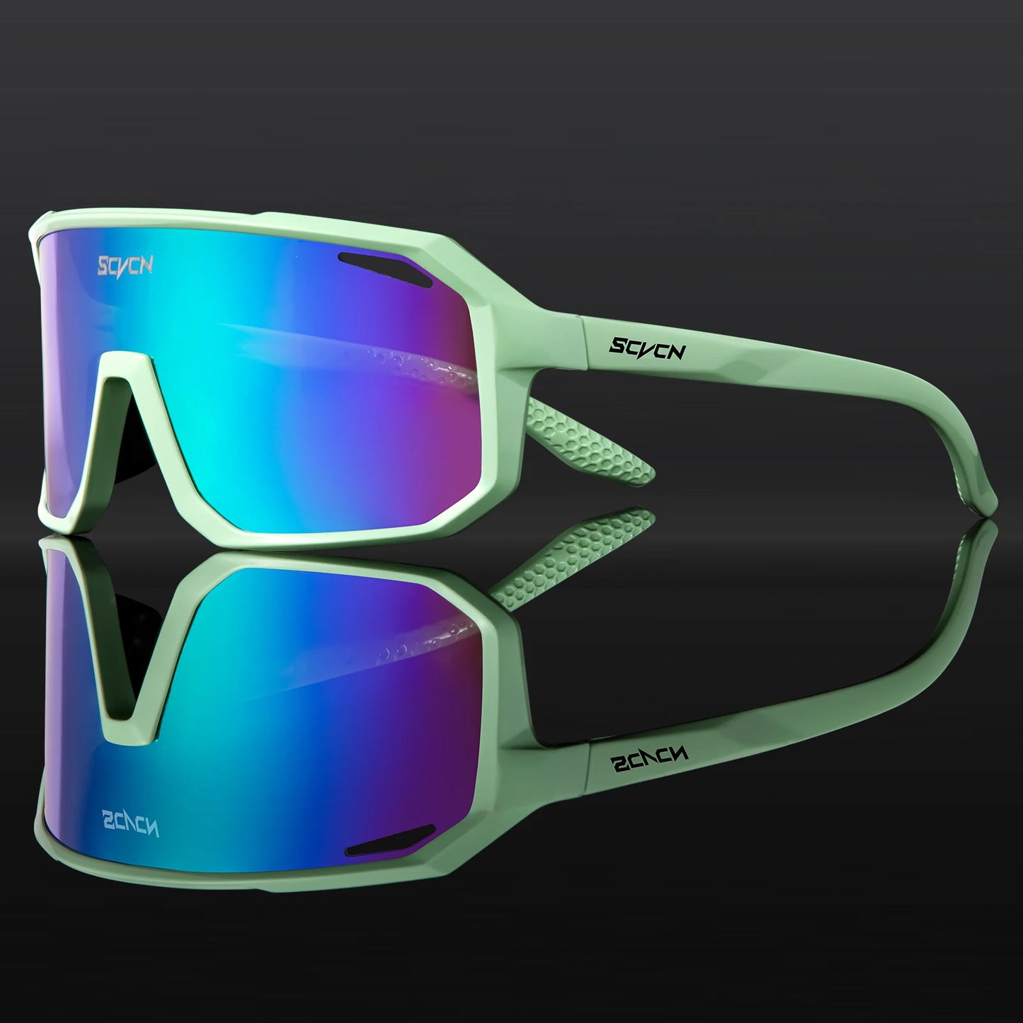 SCVCN Lunettes de soleil photochromiques d'extérieur, lunettes de cyclisme pour hommes, lunettes de vélo pour femmes, VTT, vélo de route, lunettes de cyclisme UV400