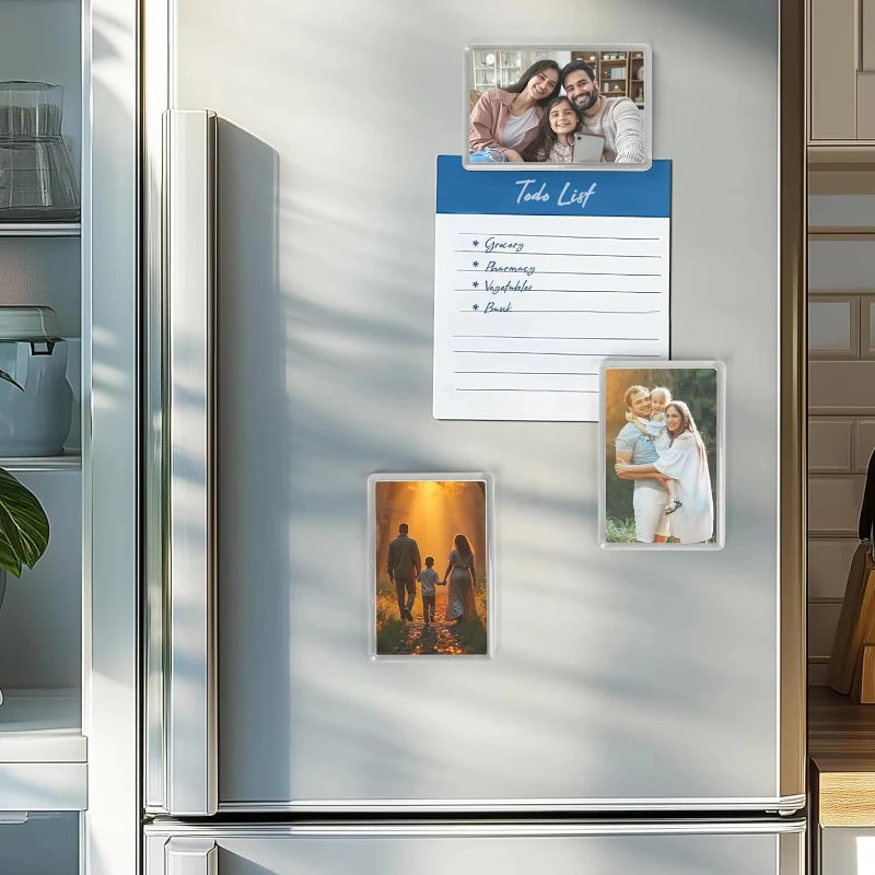 Small photo frame 12/20Pcs Blank Photo Frame Insert Fridge Magnets, Mini Magnetic Refrigerator Photo Picture Frames