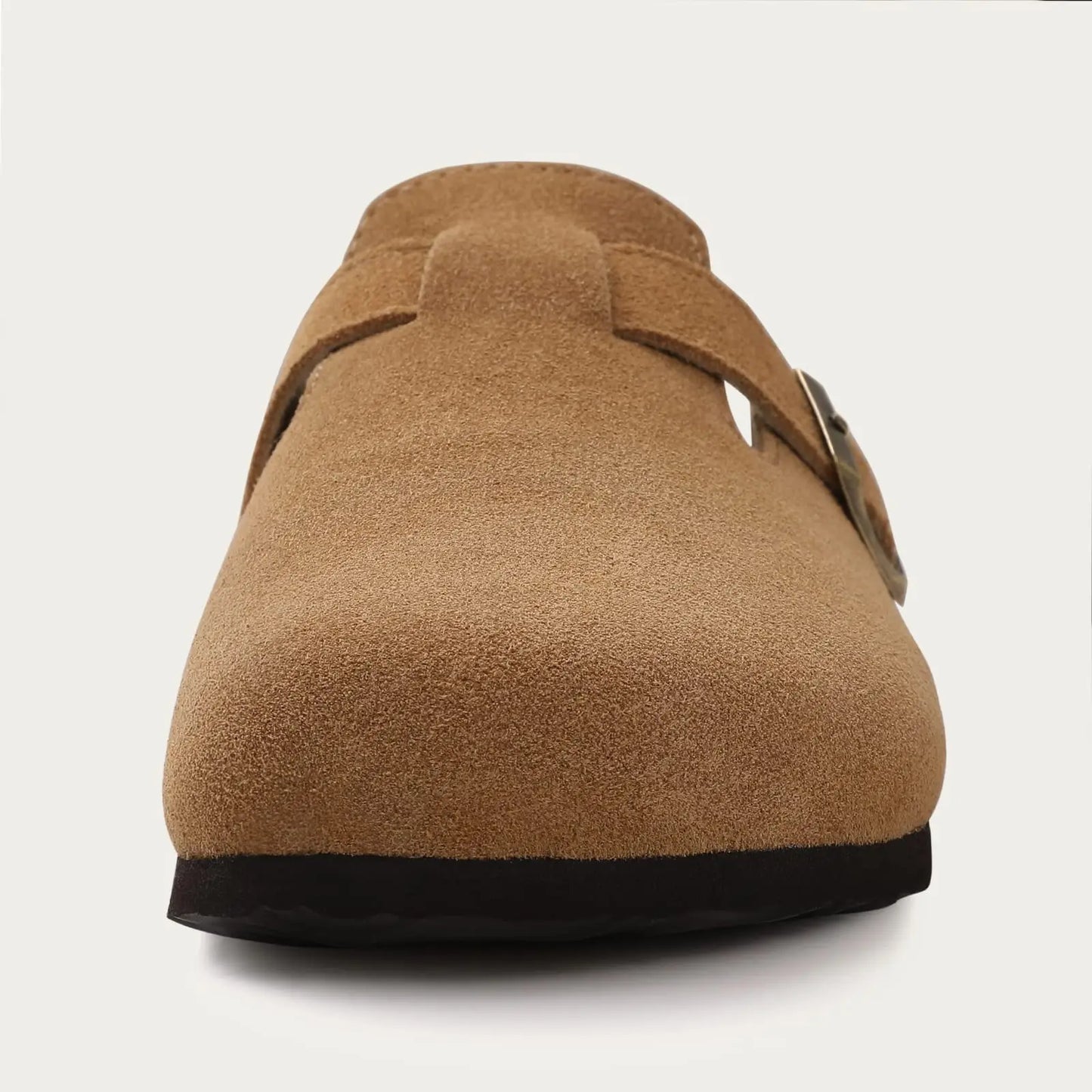 KIDMI Wildleder-Clogs für Damen Herren Pantoletten Korkfußbett Sandalen mit Fußgewölbestütze Modische rutschfeste Outdoor-Strandschuhe Hausschuhe