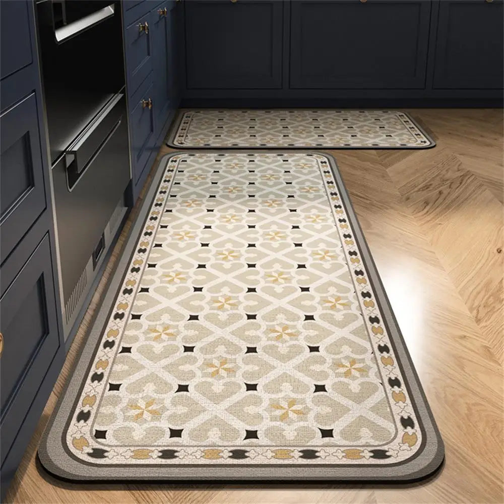 1 TAPIS de sol de cuisine imperméable, antidérapant, anti-saleté Tapis de pied Tapis de sol domestique Tapis long en velours cristal Tapis de porte 바닥 깔개