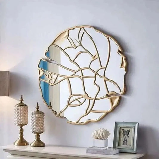 Nordic Luxury Decorative Mirrors Wall Creative Minimalist Decorative Mirrors Irregular Spigel Living Room Decoration WZ50DM