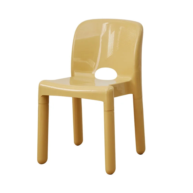 Chaise de salle à manger créative haut de gamme de luxe léger, chaise à dossier en plastique de style nordique du milieu du siècle, simple et à la mode