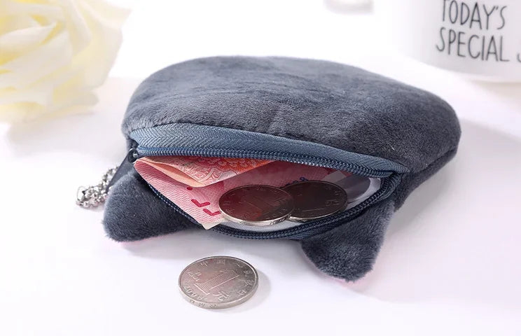 Cartoon Süße Schweinchen Geldbörse Kawaii Portemonnaie Weiche Plüsch Münztasche Schlüssel Kopfhörer Münz-Organizer Beutel Reißverschlusstasche Kindergeschenk