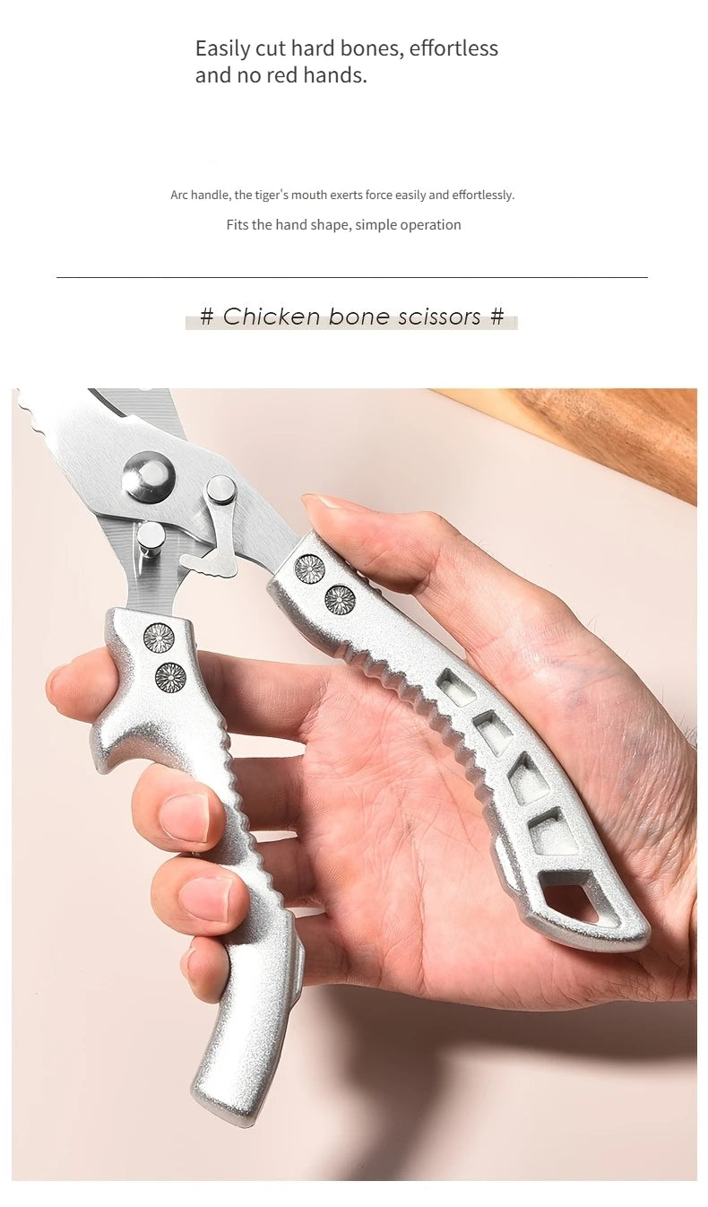 Heavy Duty Kitchen Scissors Meat Fruit Boning Fishing Hunting Camping Professional Stainless Steel Chicken Bone Kitchen Shears