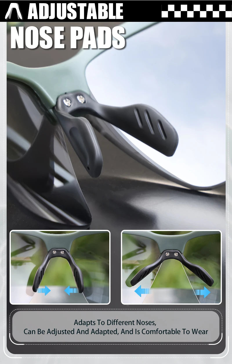 SCVCN Lunettes de soleil photochromiques Cyclisme Vélo VTT Randonnée Golf UV400 Lunettes de sport pour hommes femmes Baseball
