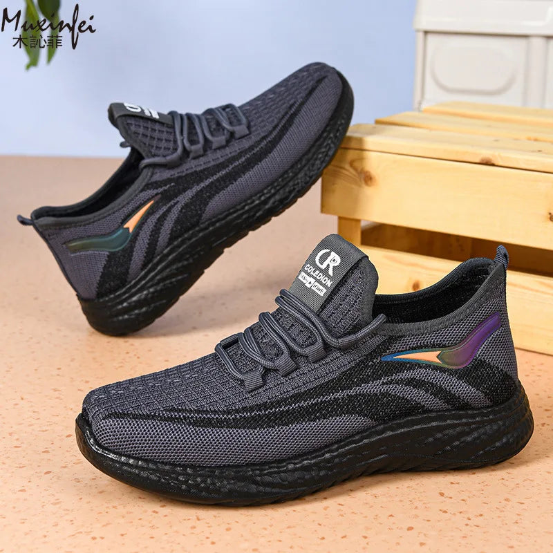Frühling und Herbst Neue Sportschuhe Herren Geruchshemmend Atmungsaktiv Arbeit Nicht Müde Füße Weich Besohlte Sport- und Freizeitschuhe Kokosschuhe