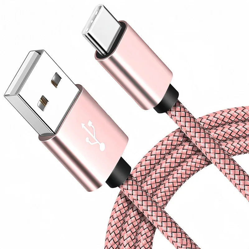 USB-A auf iPhone 15 Nylon geflochtenes Kabel, Schnellladekabel für Huawei Samsung Galaxy S22 Android Handy Ladekabel Zubehör