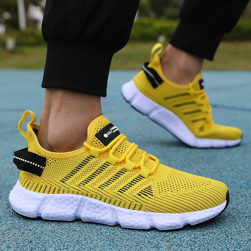 Chaussures de Course Légères pour Hommes Chaussures de Marche en Maille Respirante Nouvelles Chaussures de Sport d'Été en Plein Air Tenis Masculino Baskets Homme